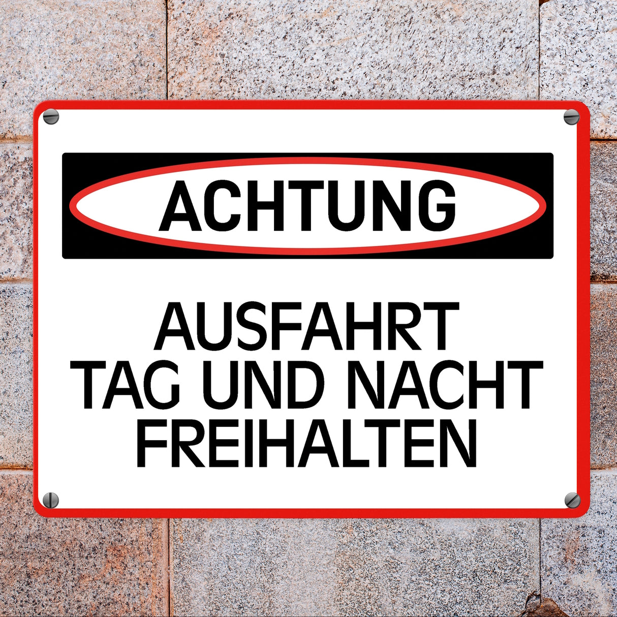 Ausfahrt Tag und Nacht freihalten Warn- und Hinweisschild