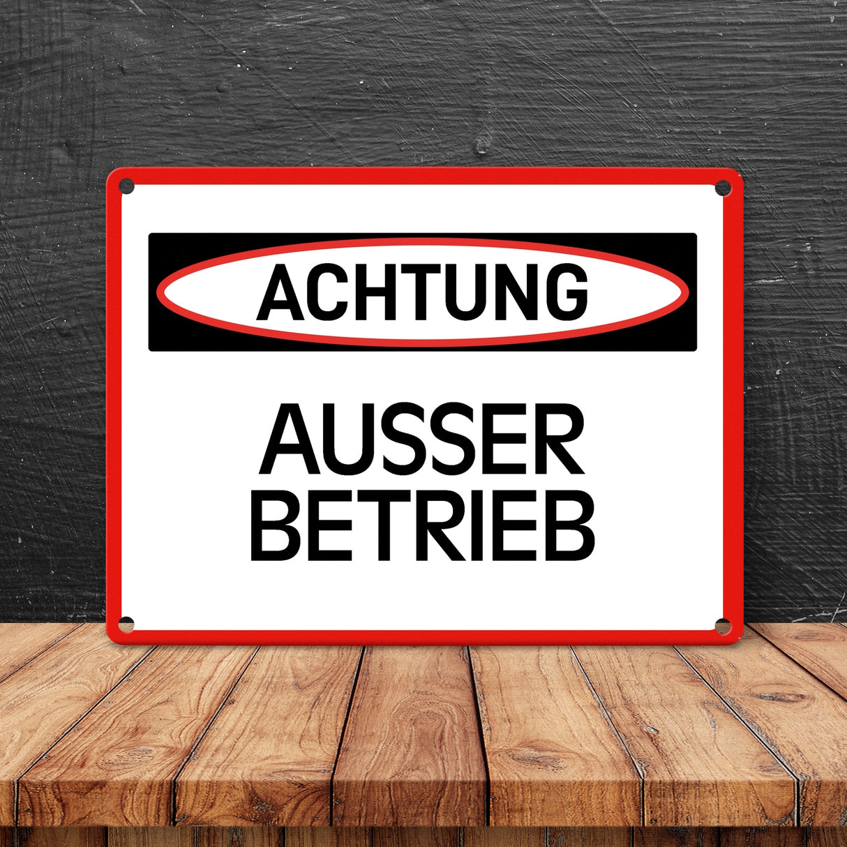 Ausser Betireb Warn- und Hinweisschild im modernen Design