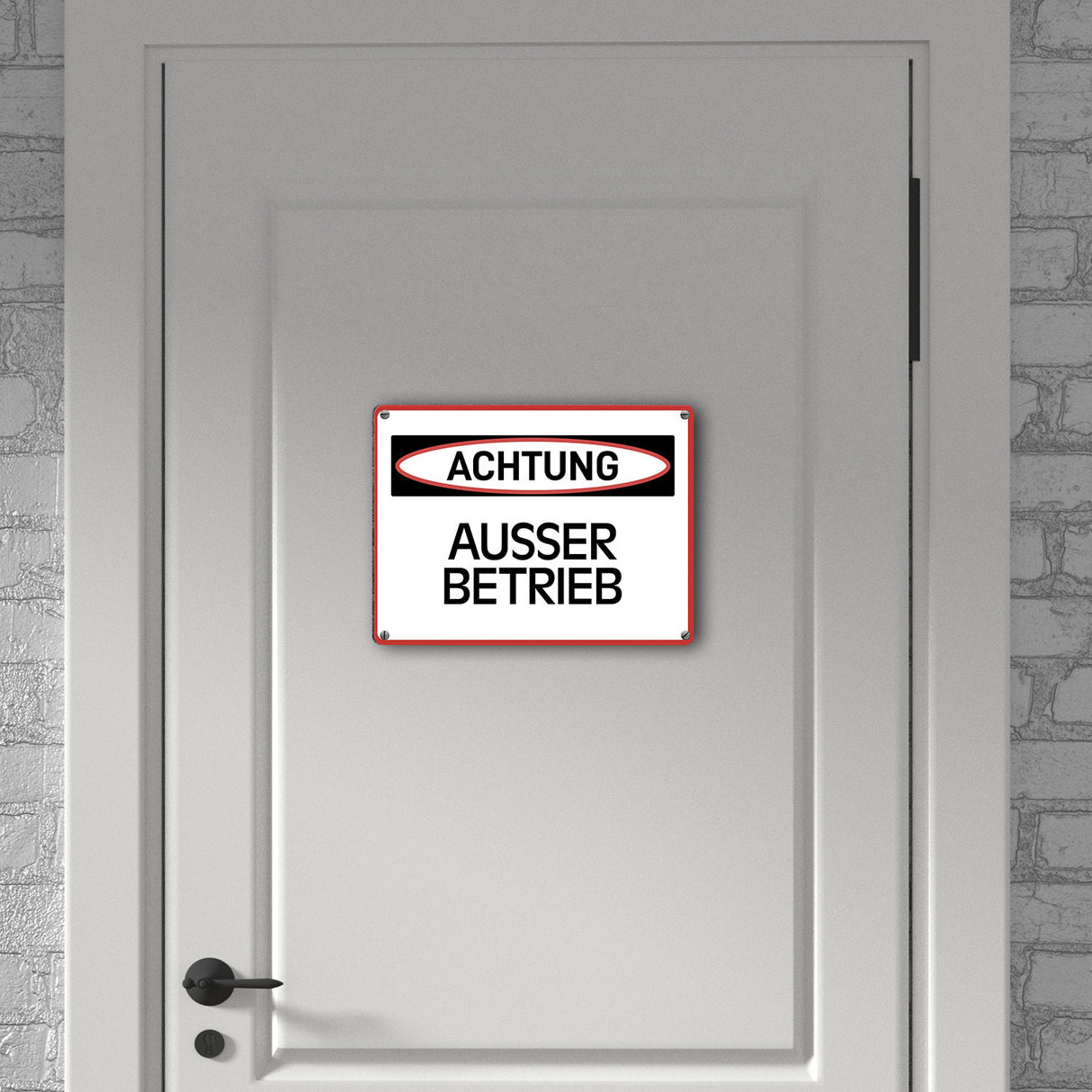 Ausser Betireb Warn- und Hinweisschild im modernen Design