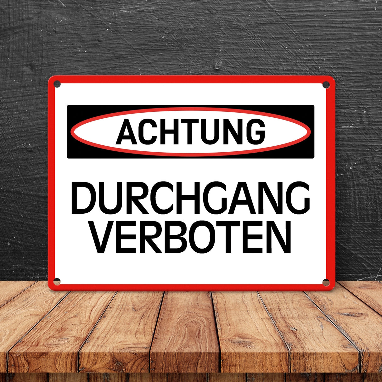 Durchgang verboten Warn- und Hinweisschild im modernen Design
