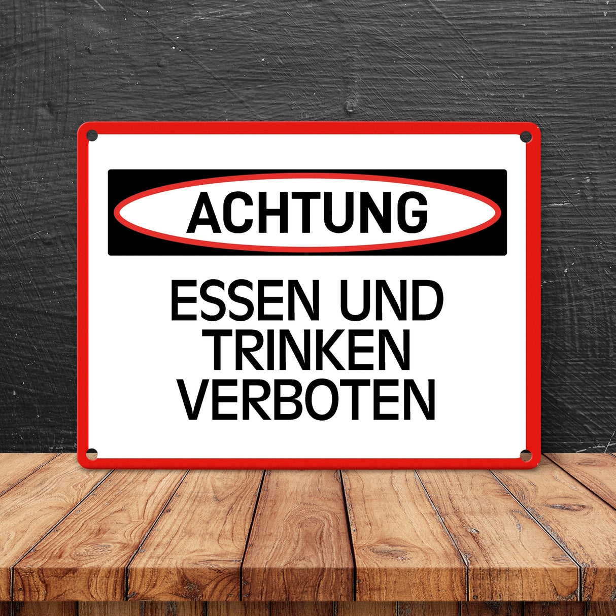 Essen und Trinken verboten Warn- und Hinweisschild im modernen Design