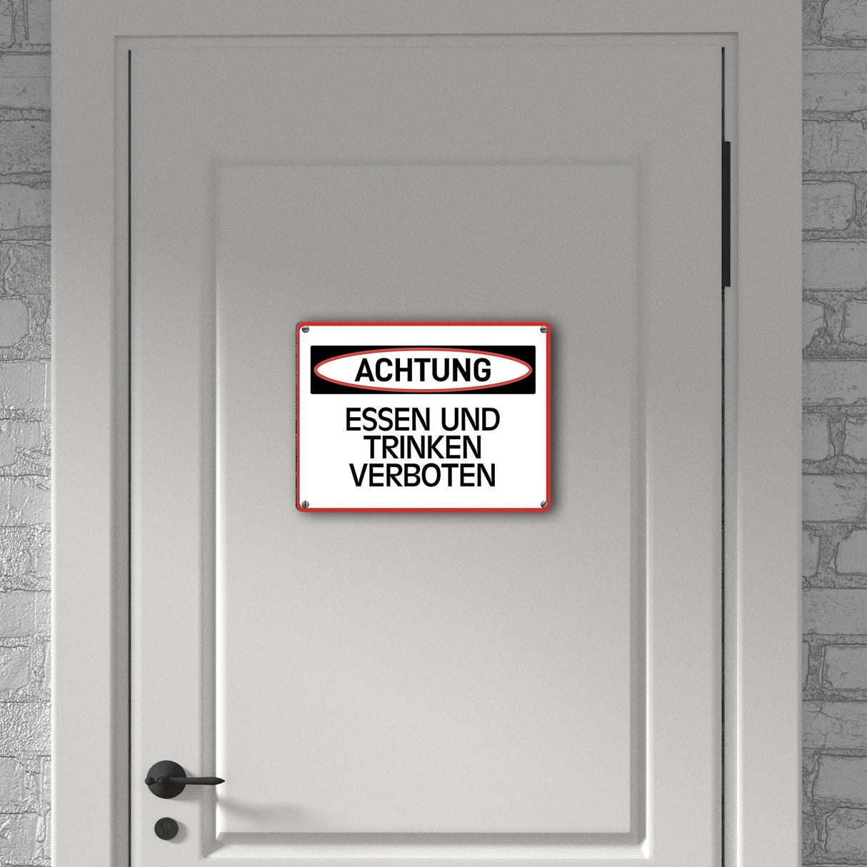 Essen und Trinken verboten Warn- und Hinweisschild im modernen Design