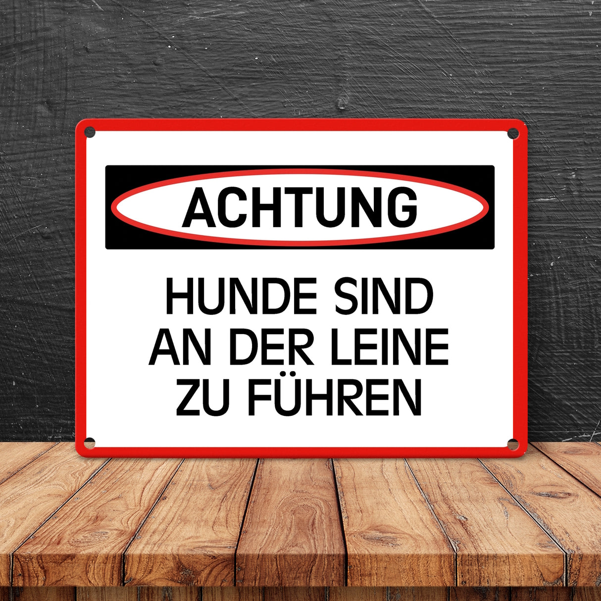 Hunde sind an der Leine zu führen Warn- und Hinweisschild im modernen Design