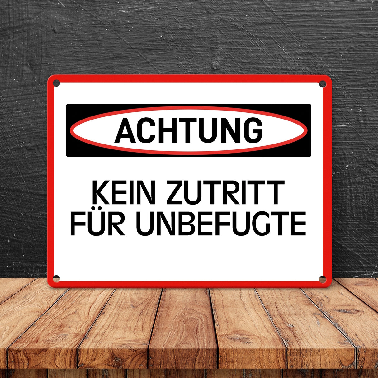 Kein Zutritt für Unbefugte Warn- und Hinweisschild im modernen Design