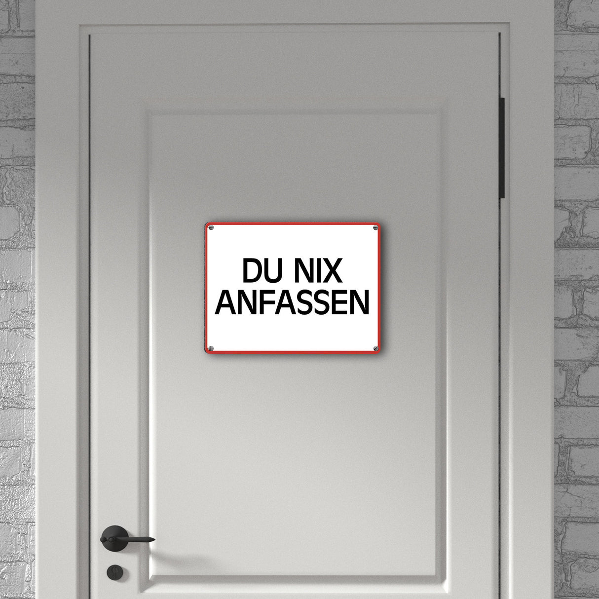 Du nix anfassen Warn- und Hinweisschild im modernen Design