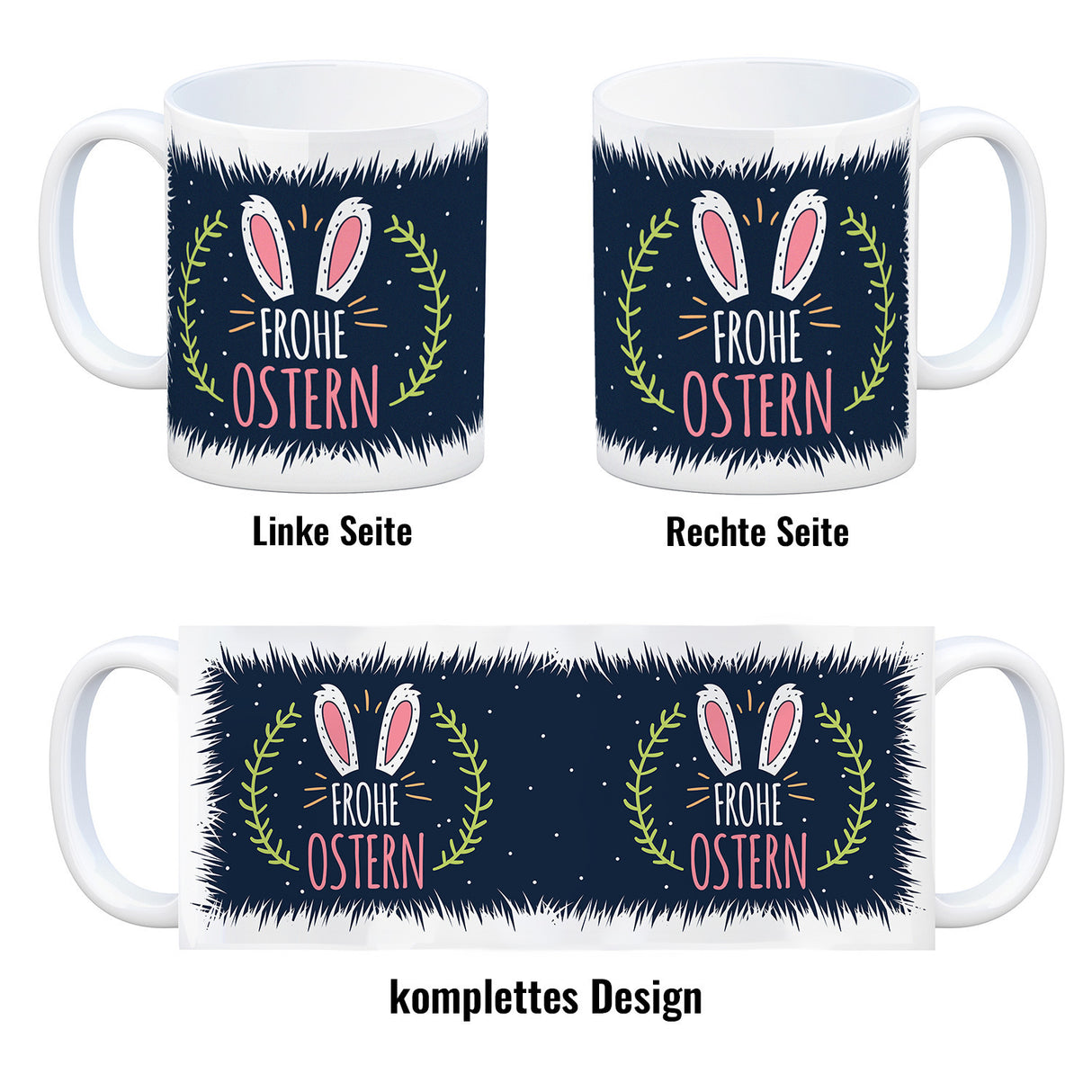 Kaffeebecher mit Spruch: Frohe Ostern