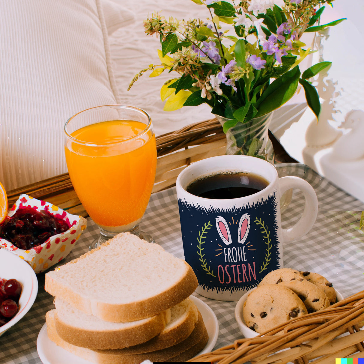 Kaffeebecher mit Spruch: Frohe Ostern
