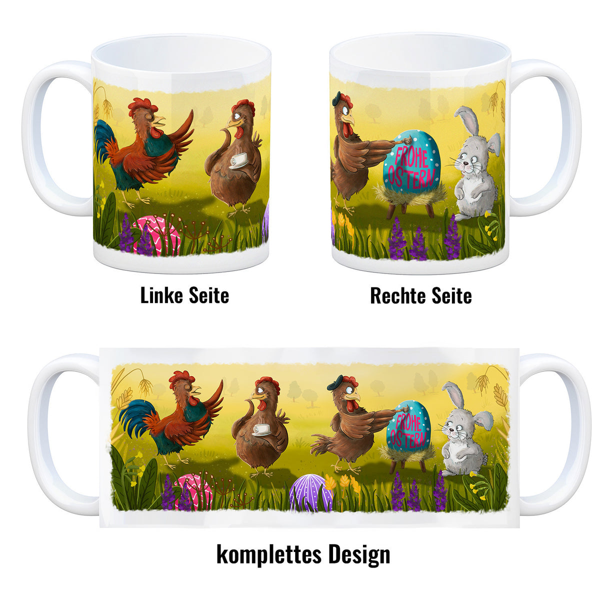 Frohe Ostern Kaffeebecher mit Ostermotiv