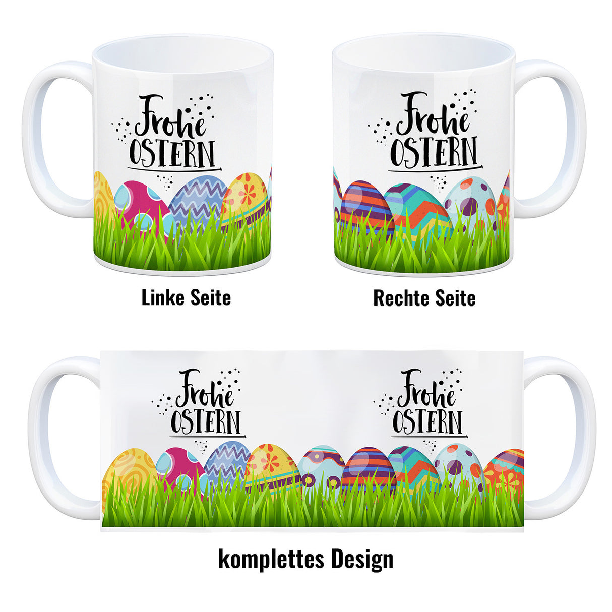 Kaffeebecher mit Spruch: Frohe Ostern