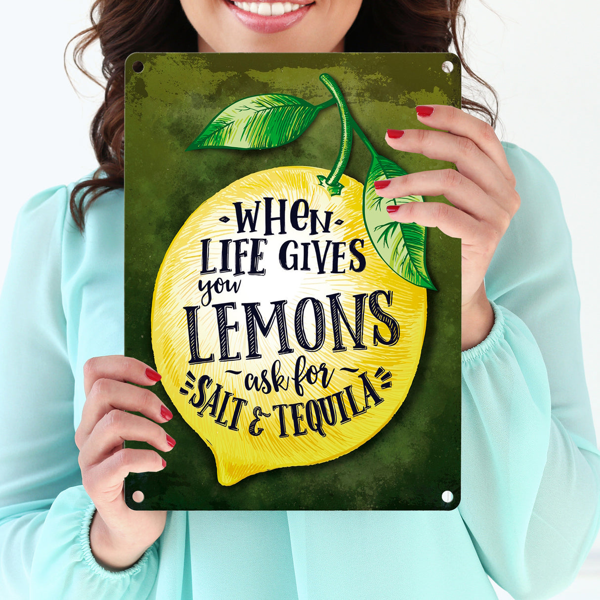 When Life gives you Lemons… Motivation Metallschild
