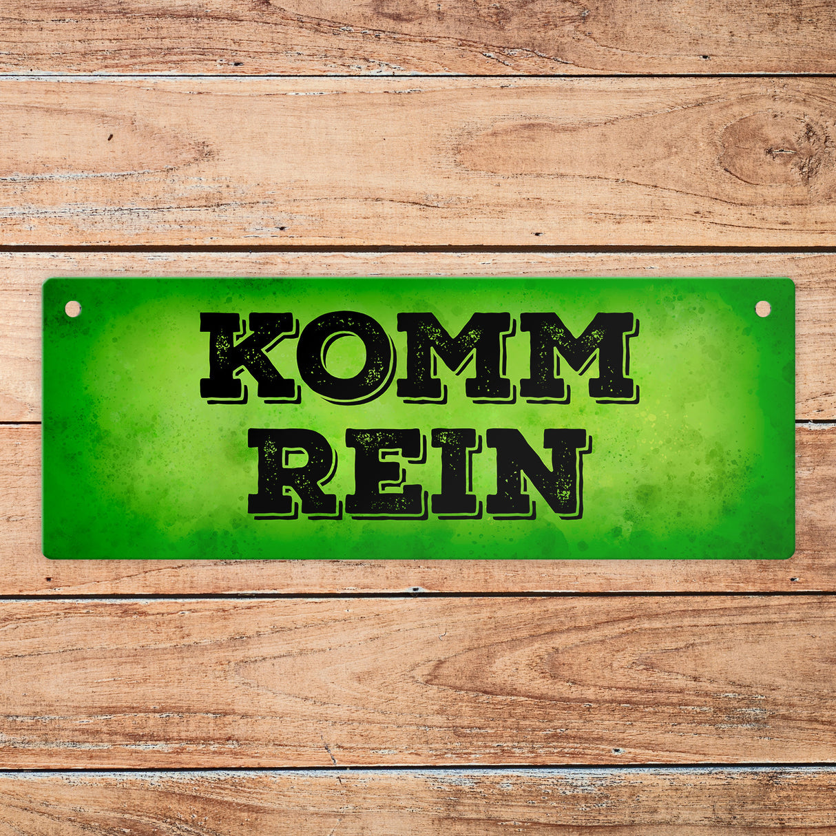 "Bitte nicht stören - Komm rein" Wendeschild in Grün und Rot mit Kordel