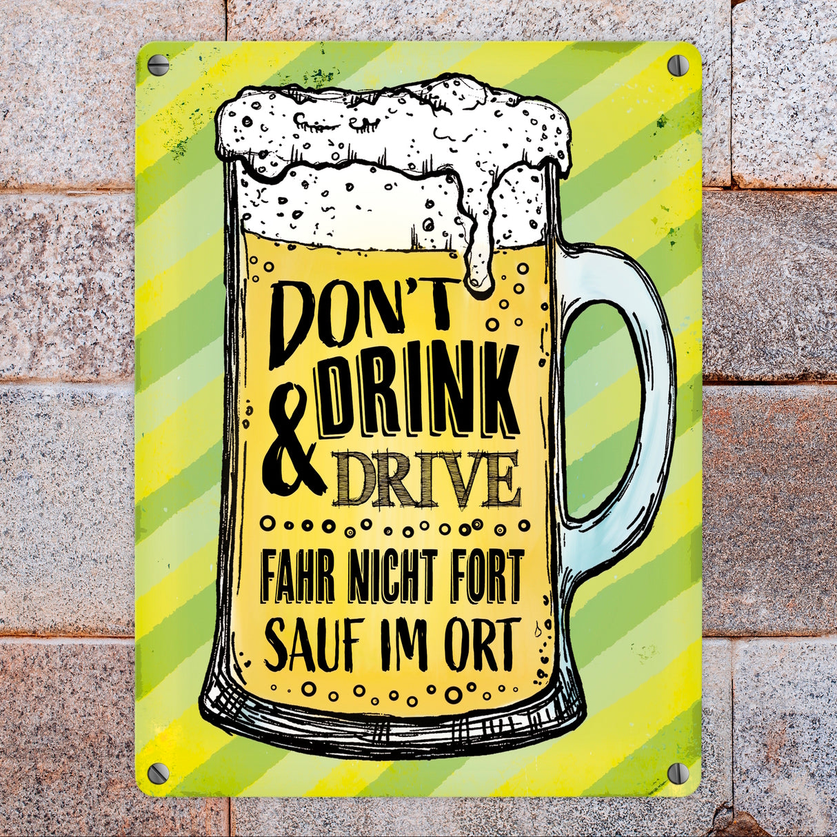 Don't drink and drive… Bier Metallschild