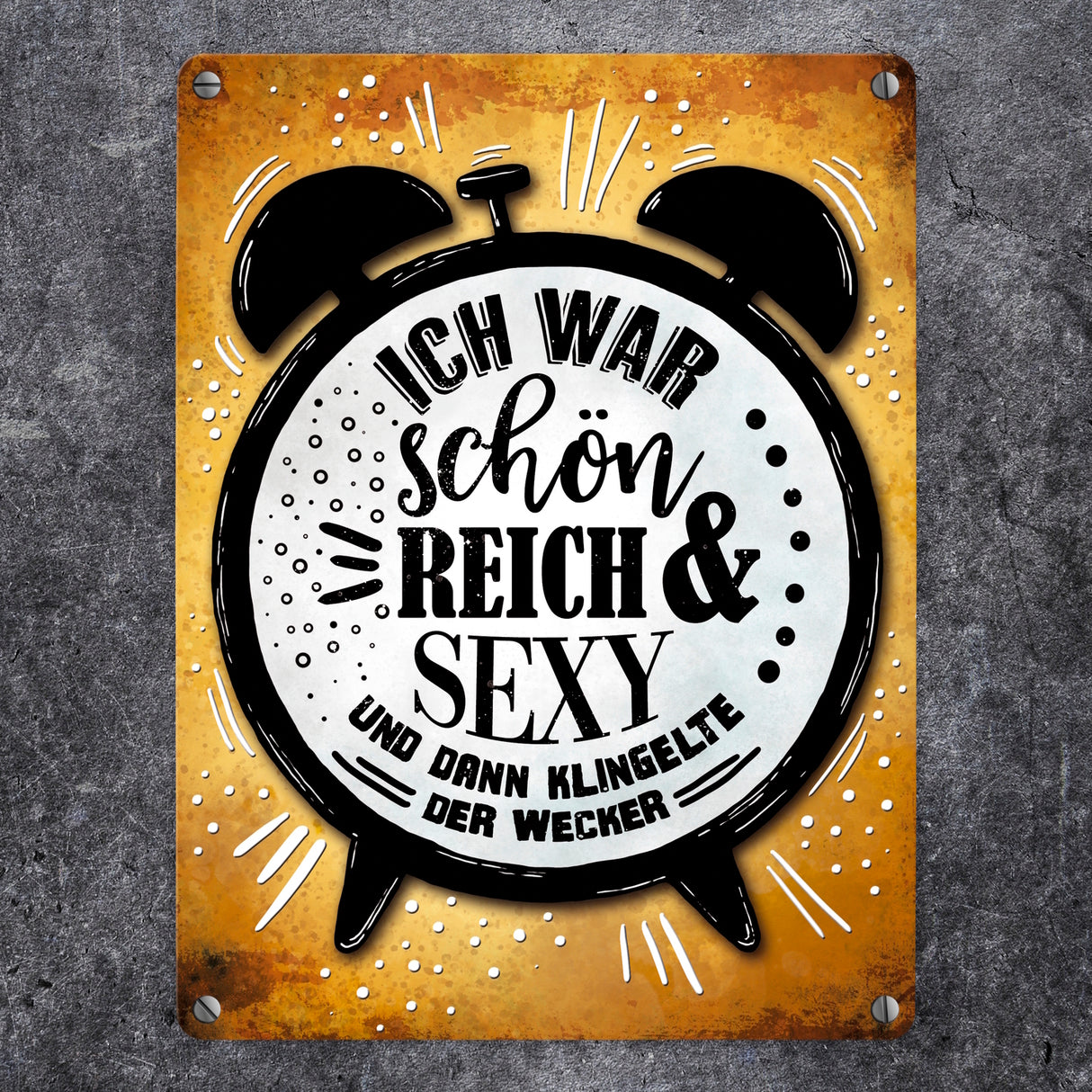 Ich war schön, reich & sexy… Metallschild