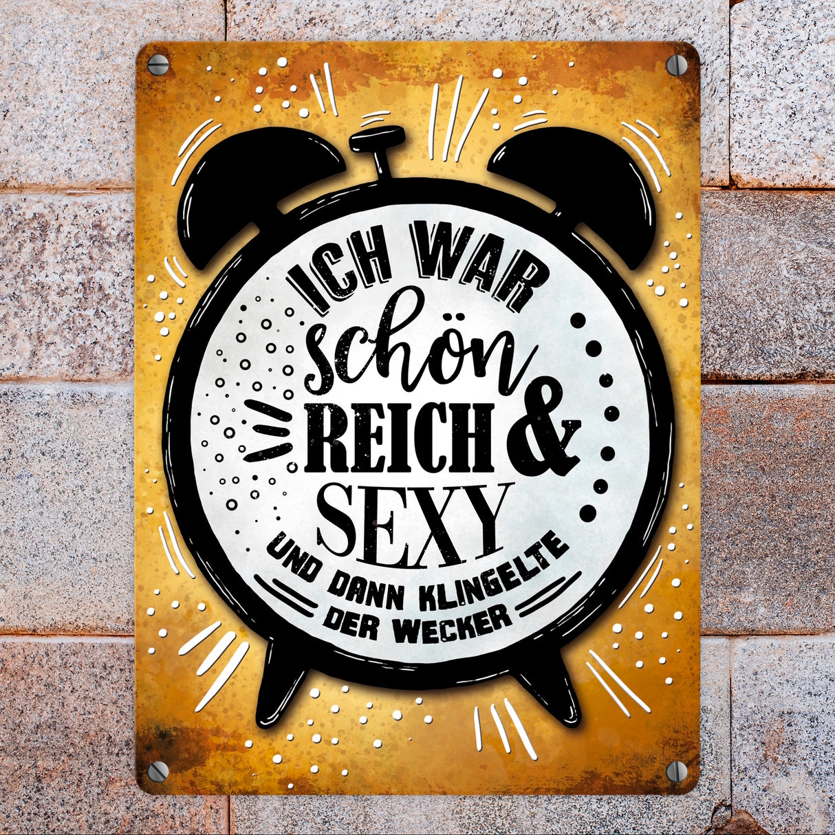 Ich war schön, reich & sexy… Metallschild
