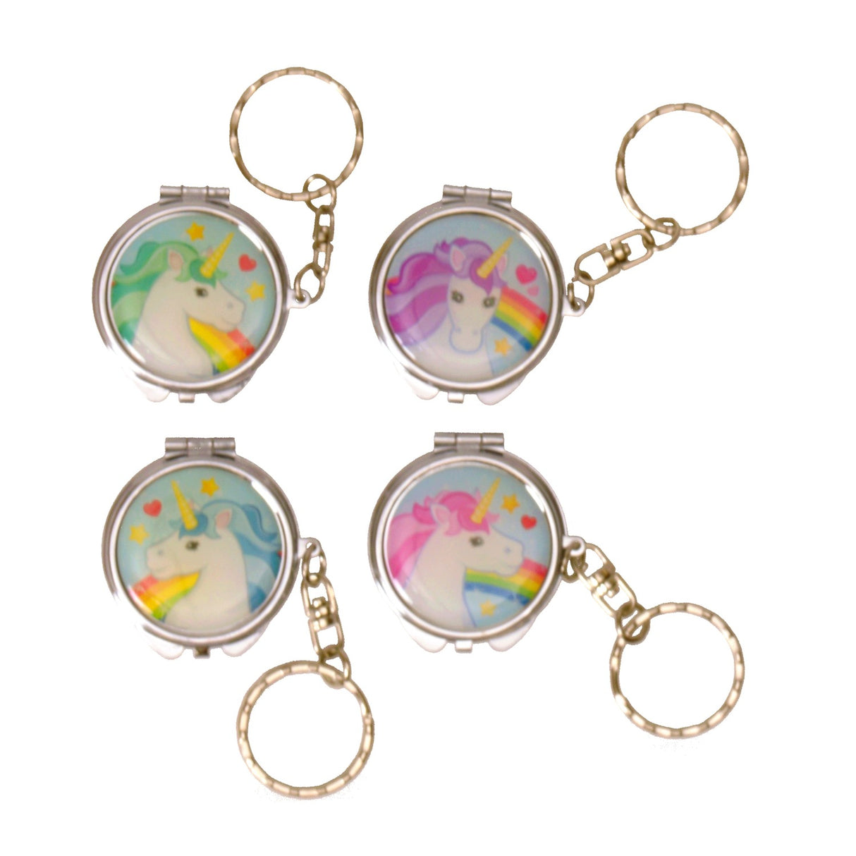 Einhorn Taschenspiegel mit Schlüsselring