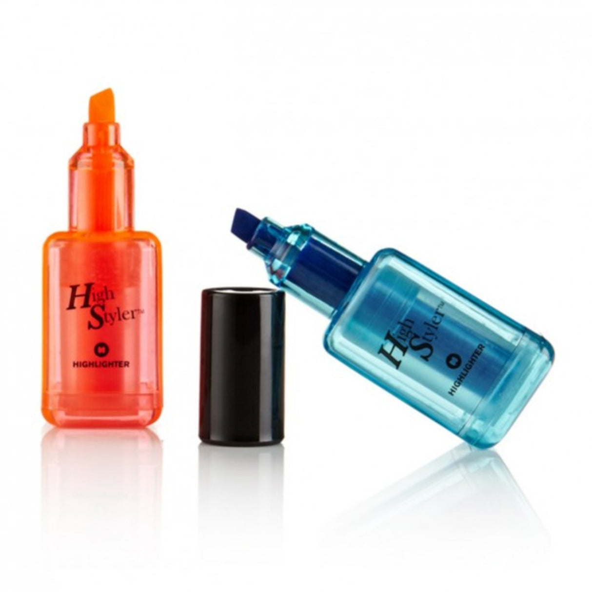Vier Textmarker im Nagellack-Design
