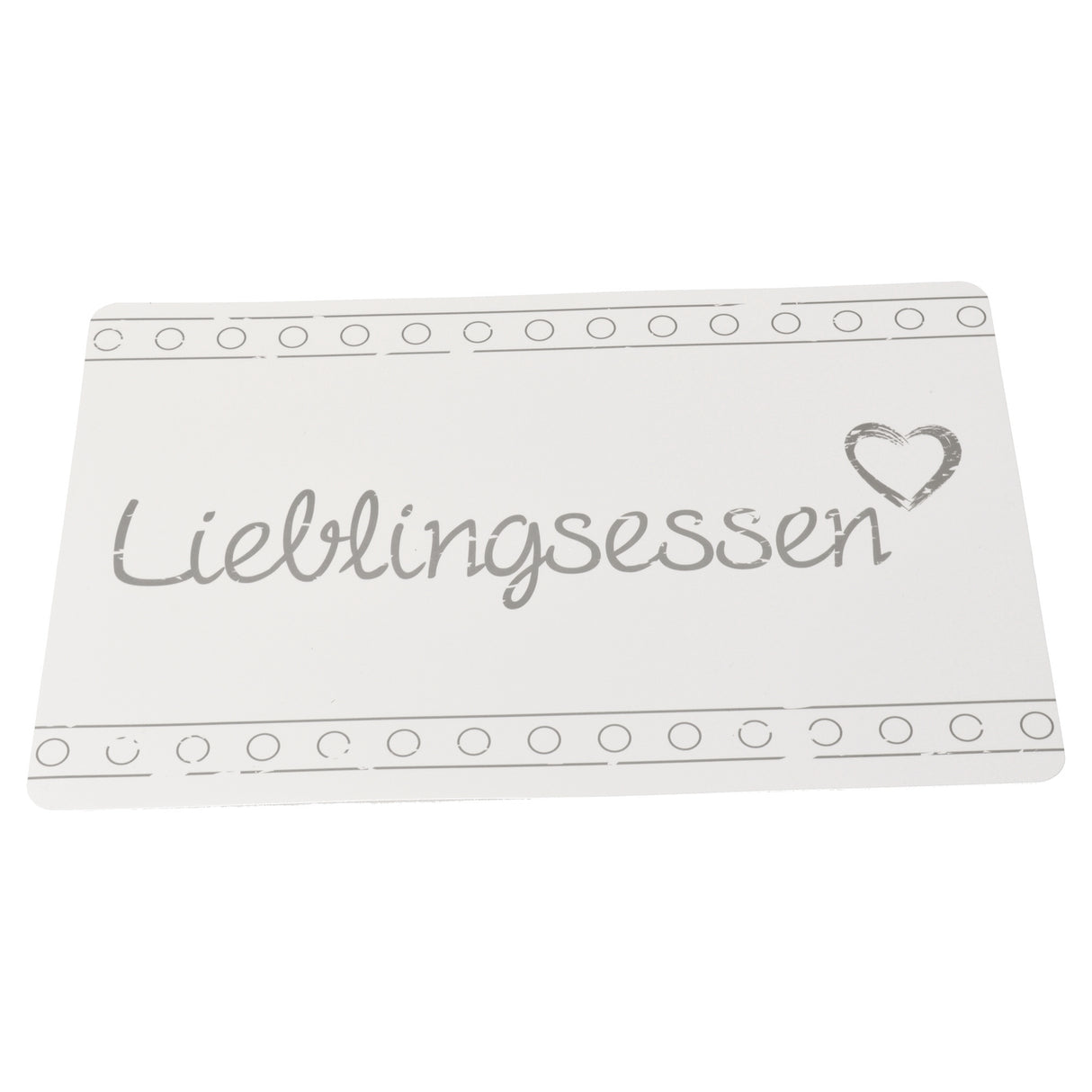Lieblingsessen Platzset in weiß