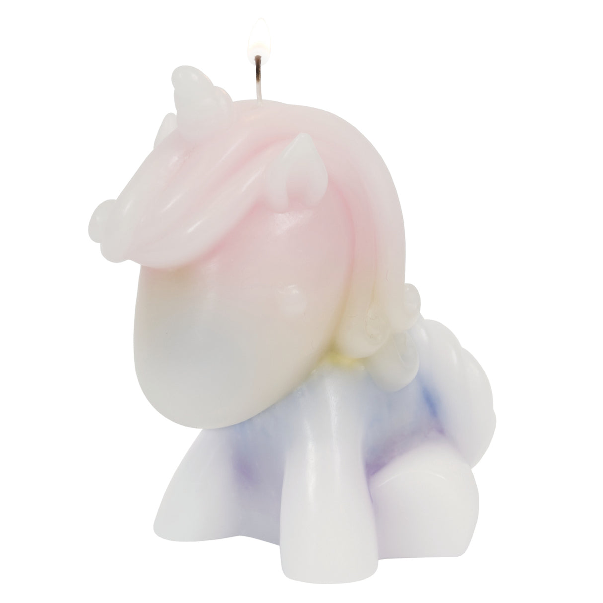 Einhorn Kerze mit Regenbogen-Effekt