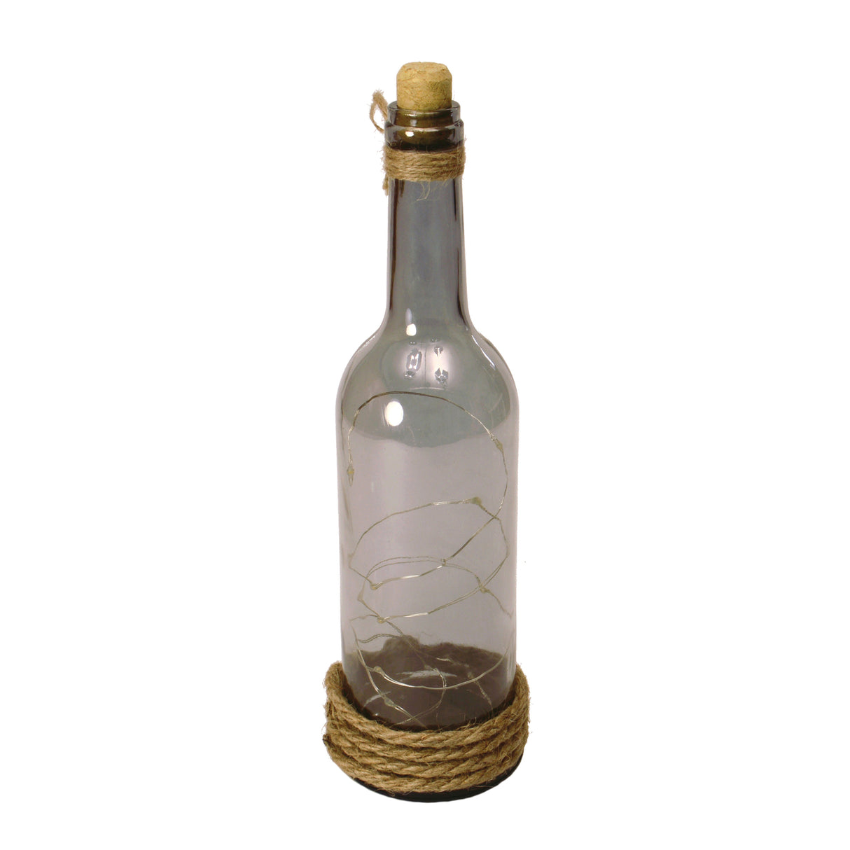 Glasflasche Dekolampe mit 10 LEDs