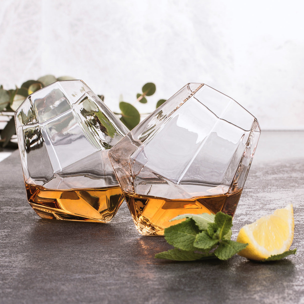 Diamant Whiskeygläser im 2er Set