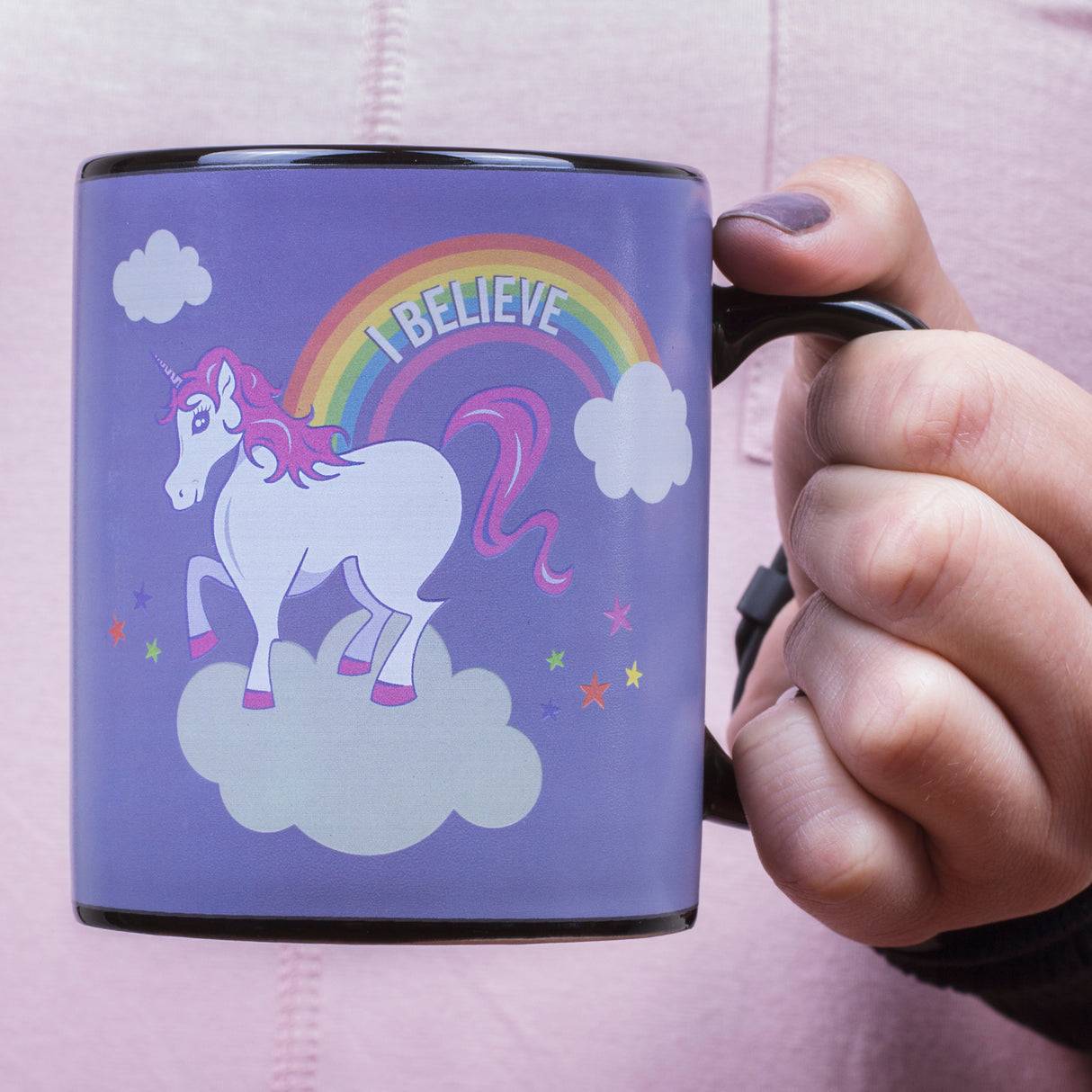 Einhorn auf Wolke Kaffeebecher mit Wärmeeffekt