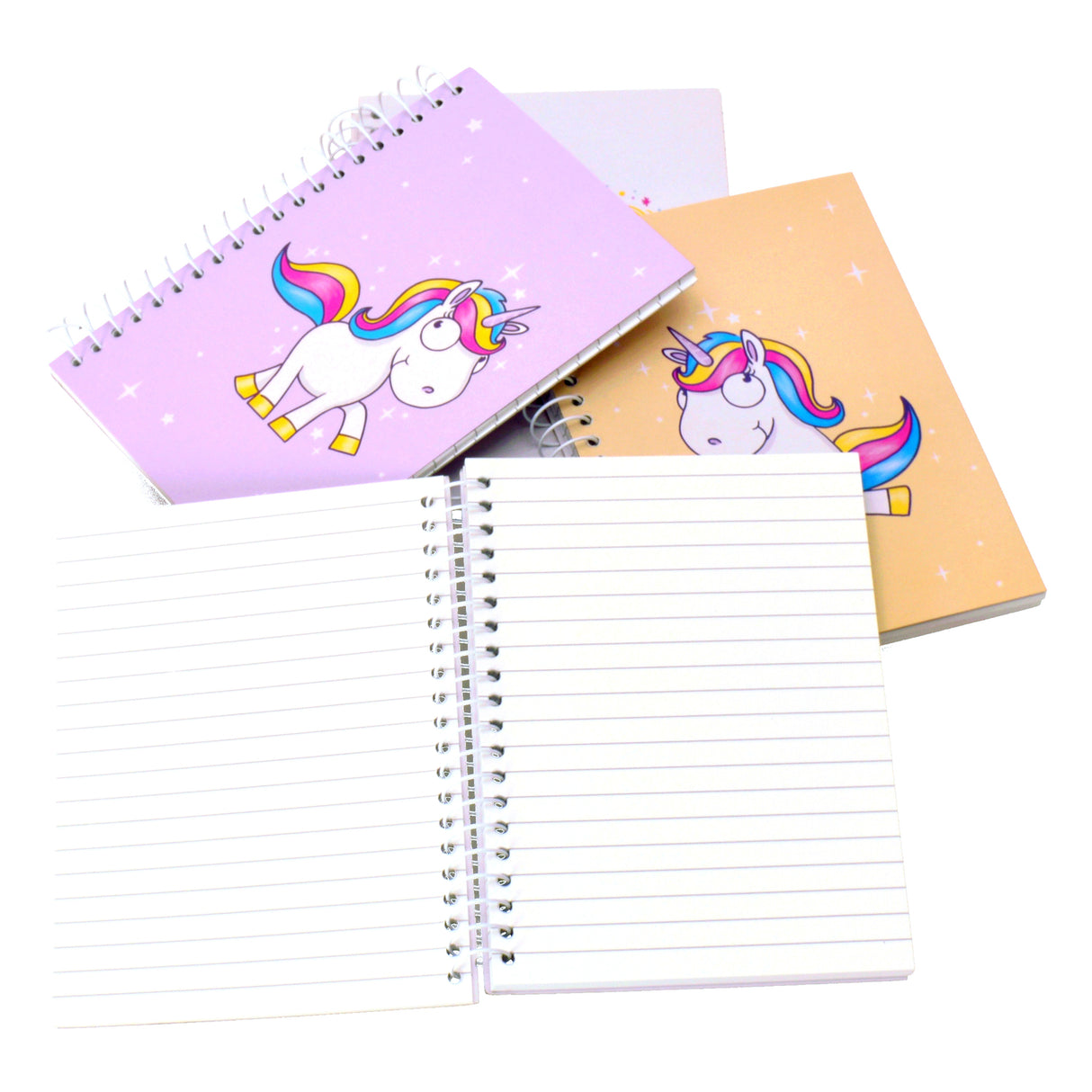 Comic-Einhorn Notizbuch in A6 und türkis