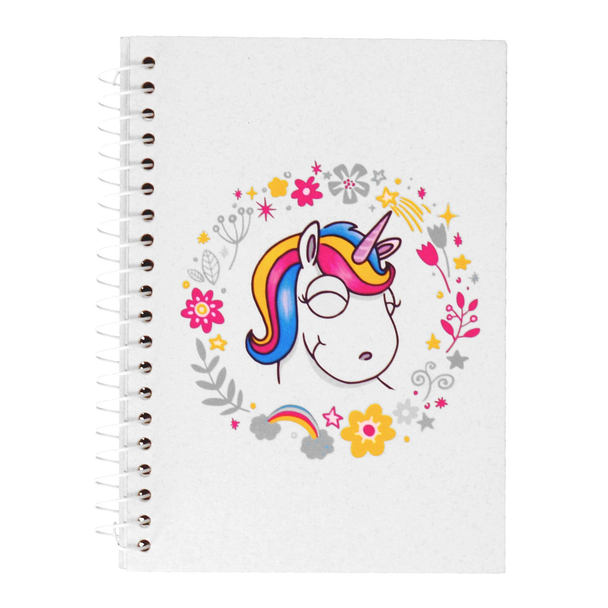 Comic-Einhorn Notizbuch in A6 und weiß