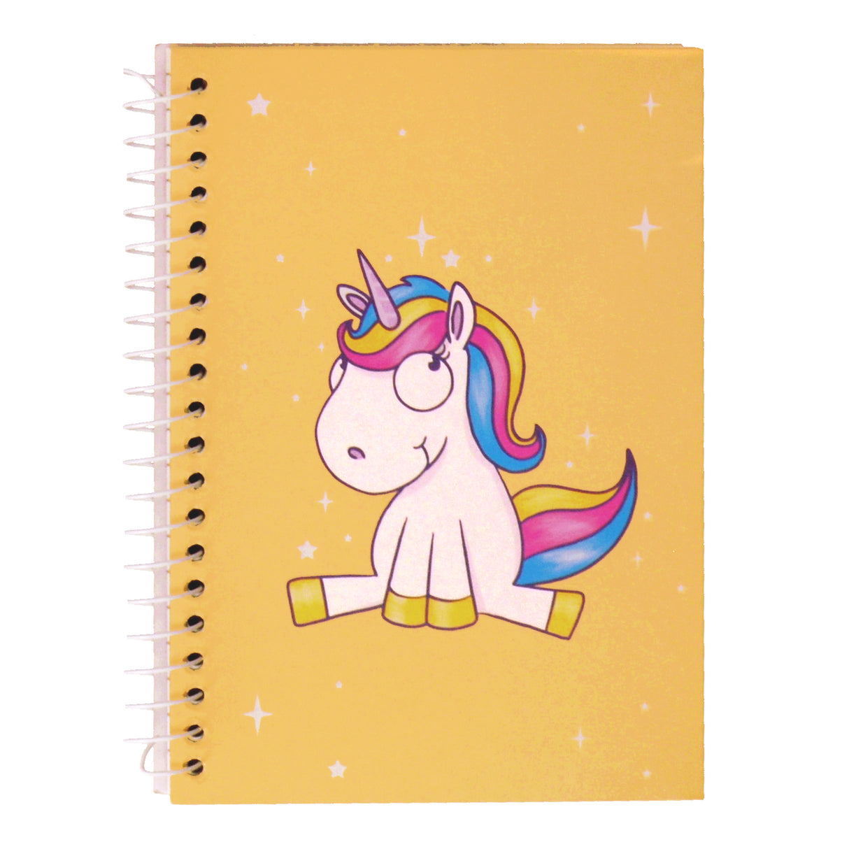 Comic-Einhorn Notizbuch in A6 und orange