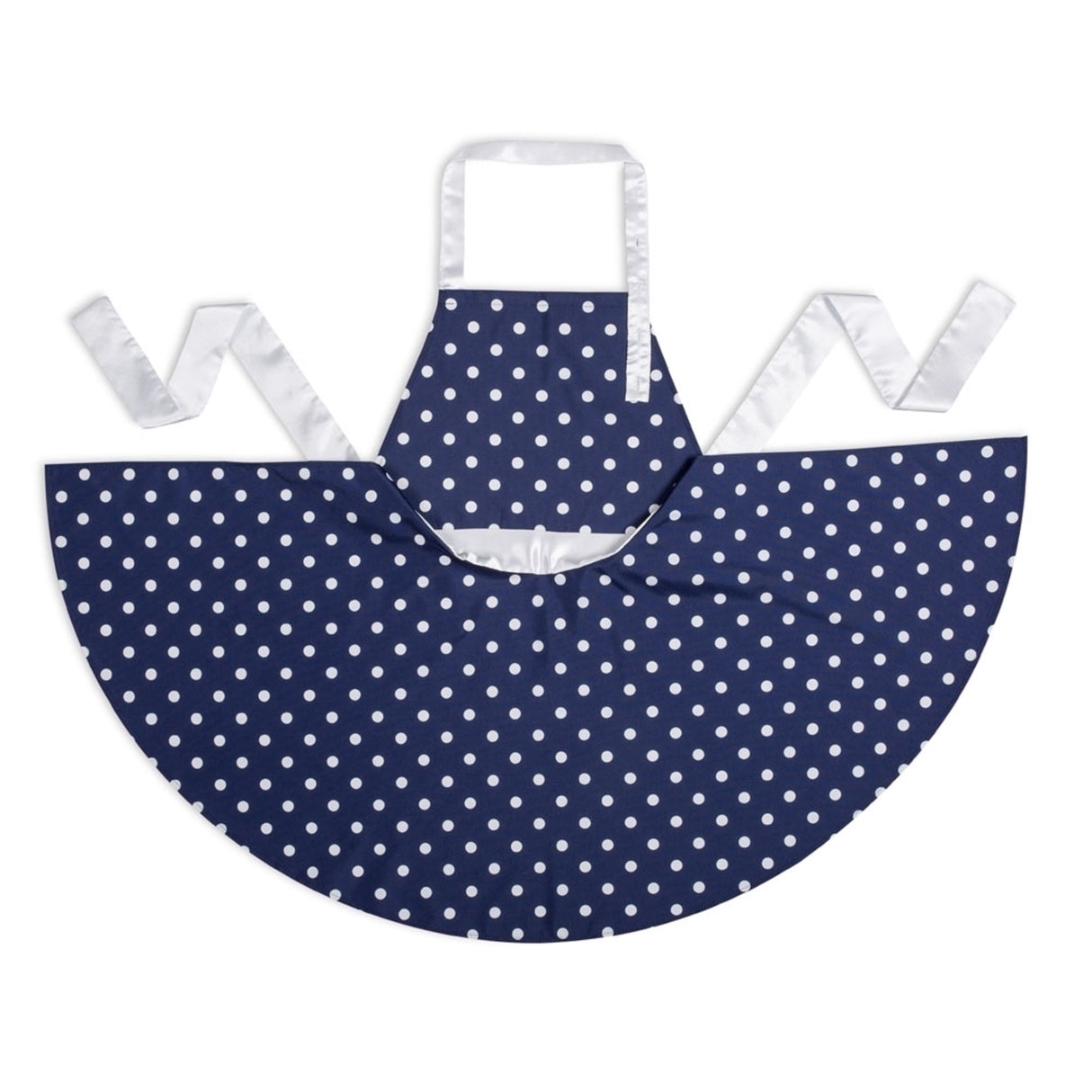 Rockabilly Kleid Kochschürze in blau mit Punkten