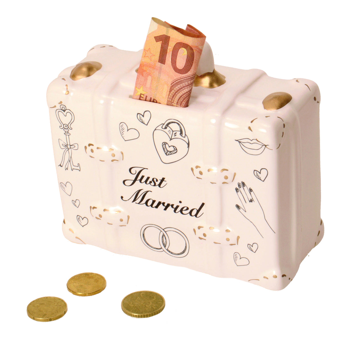 Just Married - Koffer Spardose