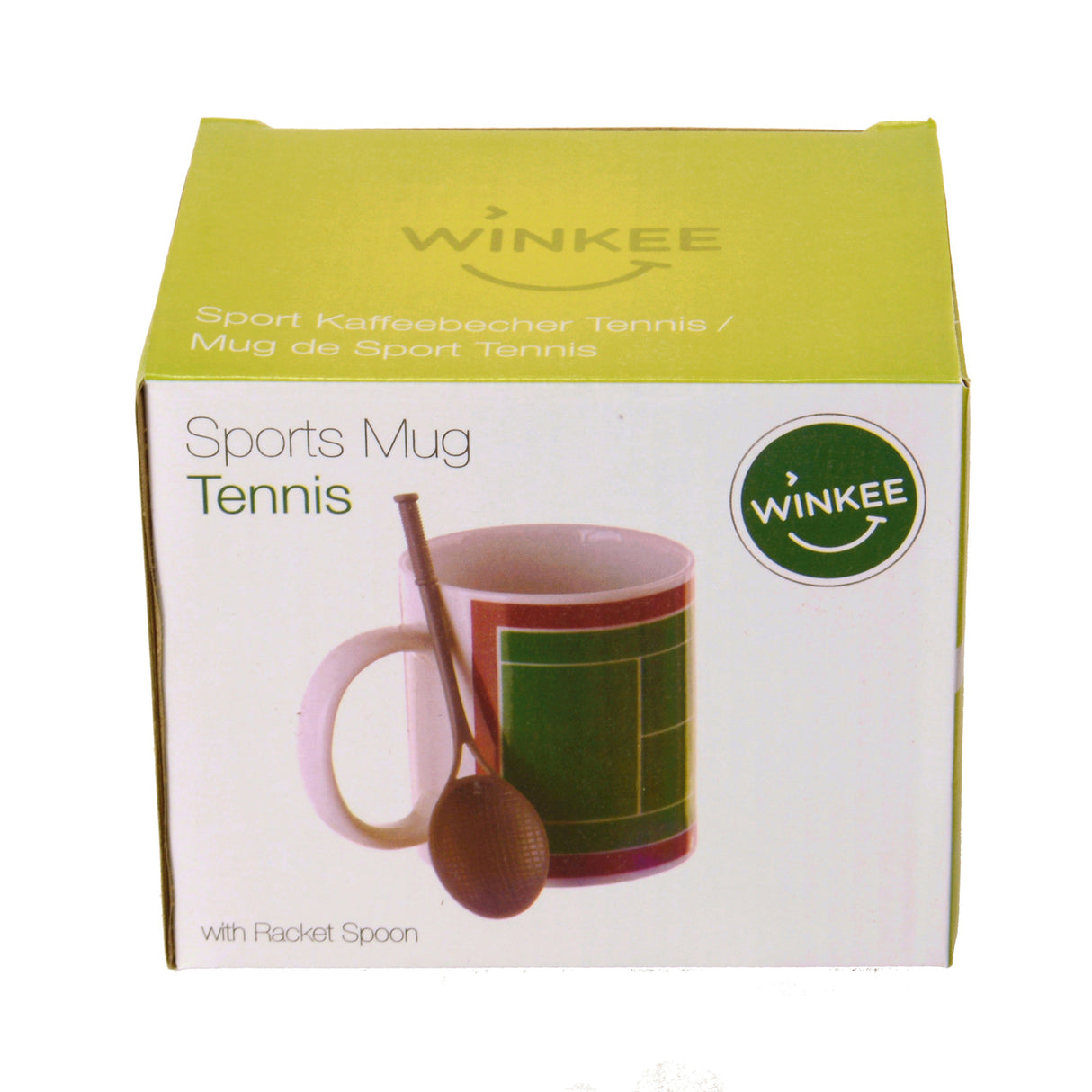 Tennis Kaffeebecher mit Schläger