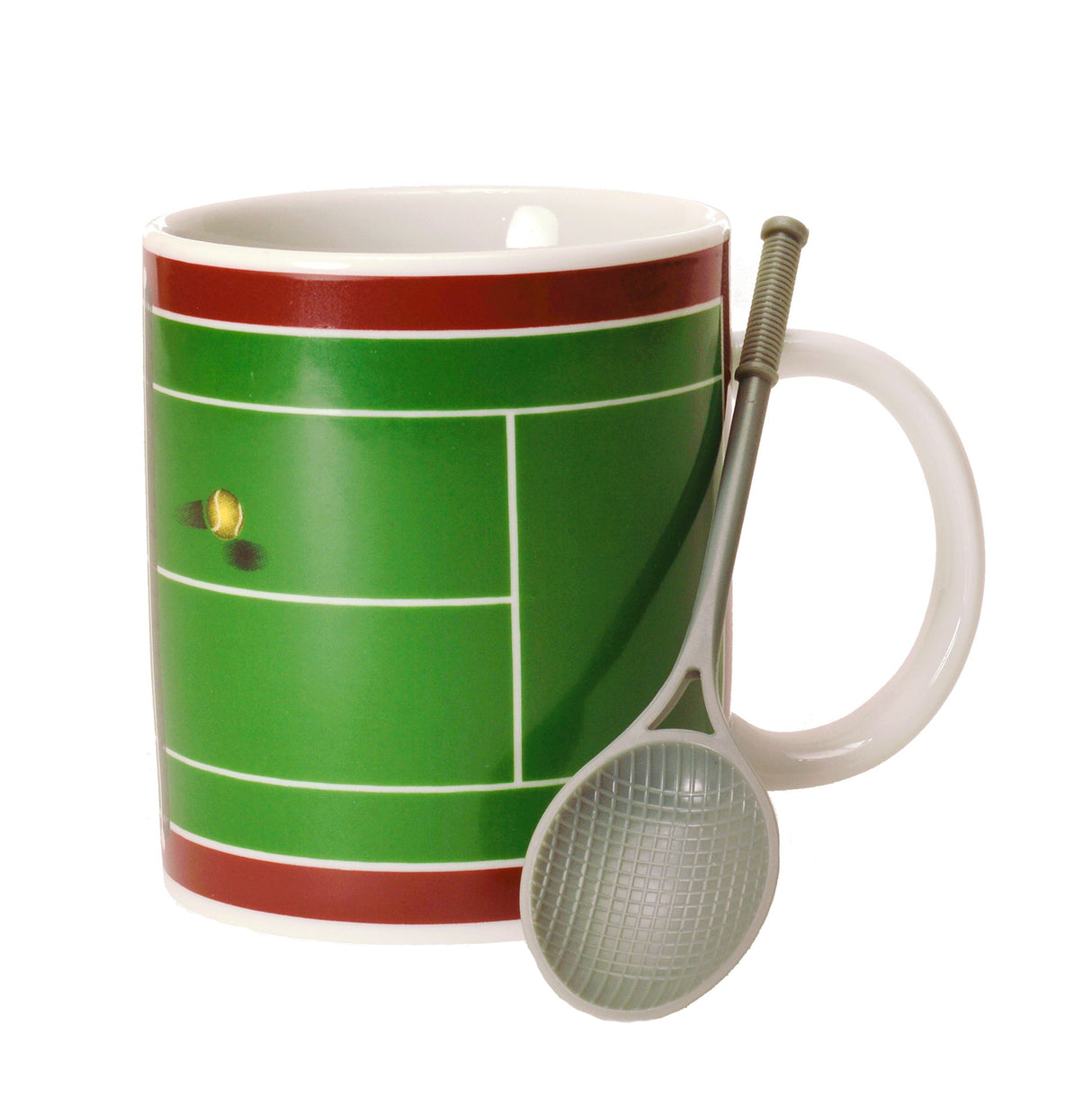 Tennis Kaffeebecher mit Schläger