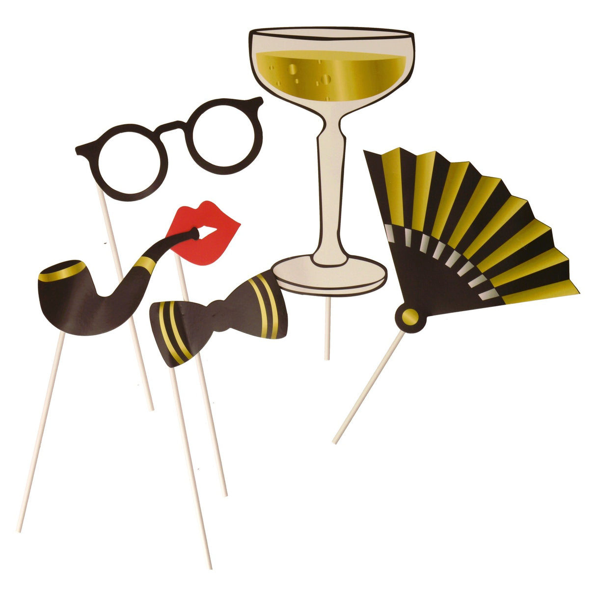 Silvester Photo Booth im 12er Set