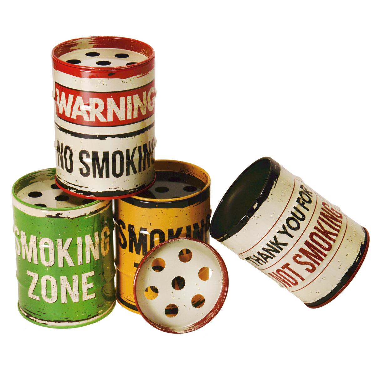 Ölfass - Warning - No smoking Aschenbecher