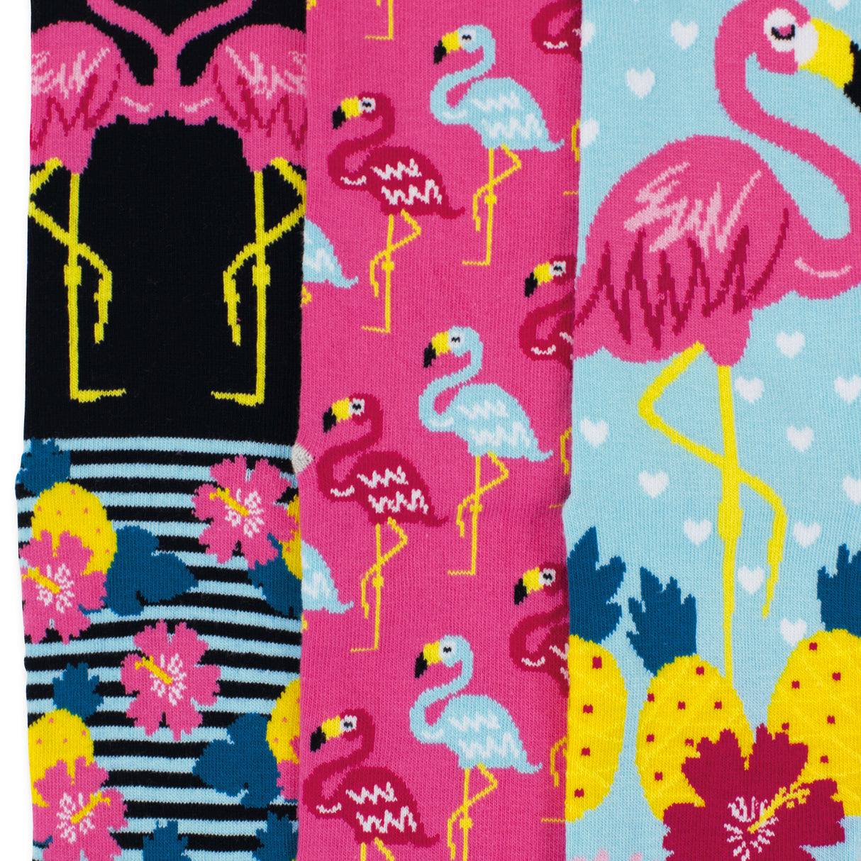 Karibik-Flamingo Oddsocks Socken in 37-42 im 3er Set
