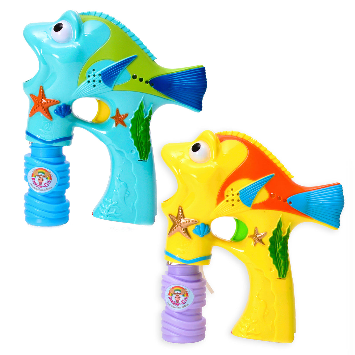 Fisch Seifenblasenpistole in gelb mit Licht und Sound