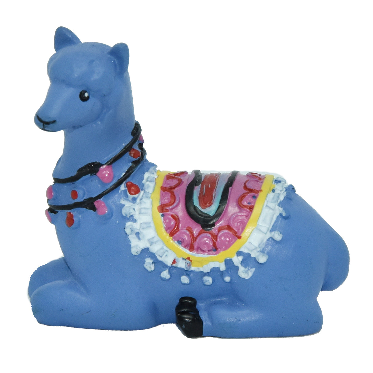 Lama Dekofigur in blau liegend