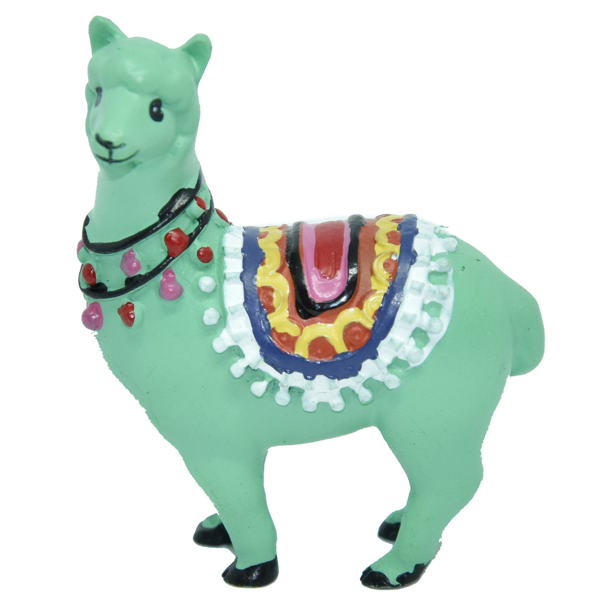 Lama Dekofigur in türkis stehend