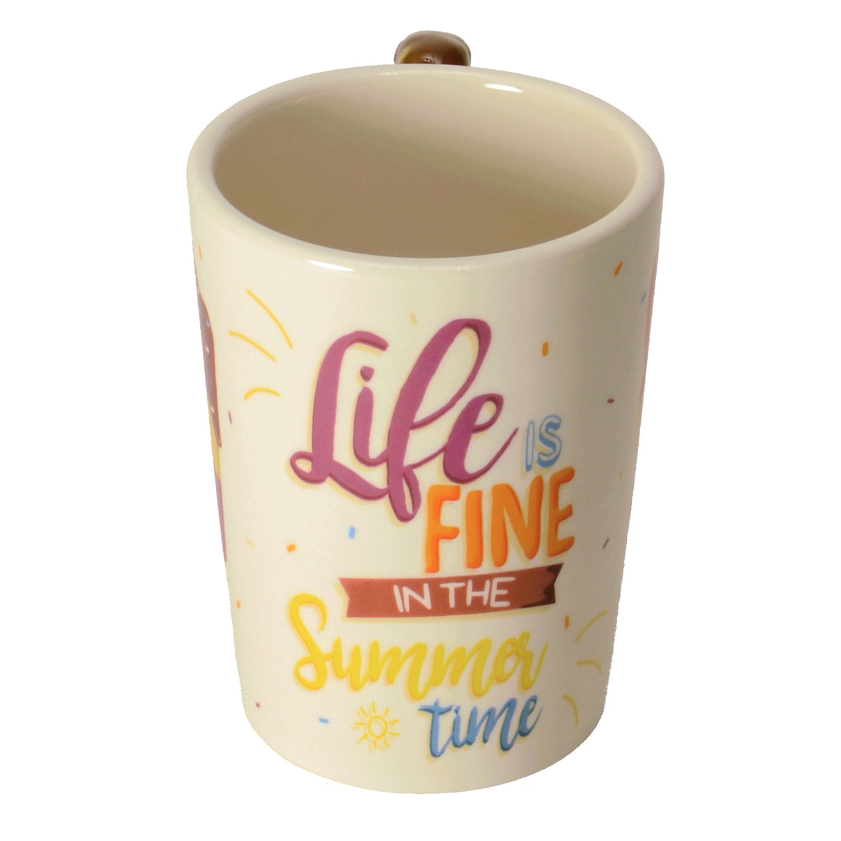 Eis am Stiel Kaffeebecher mit Eis als Griff