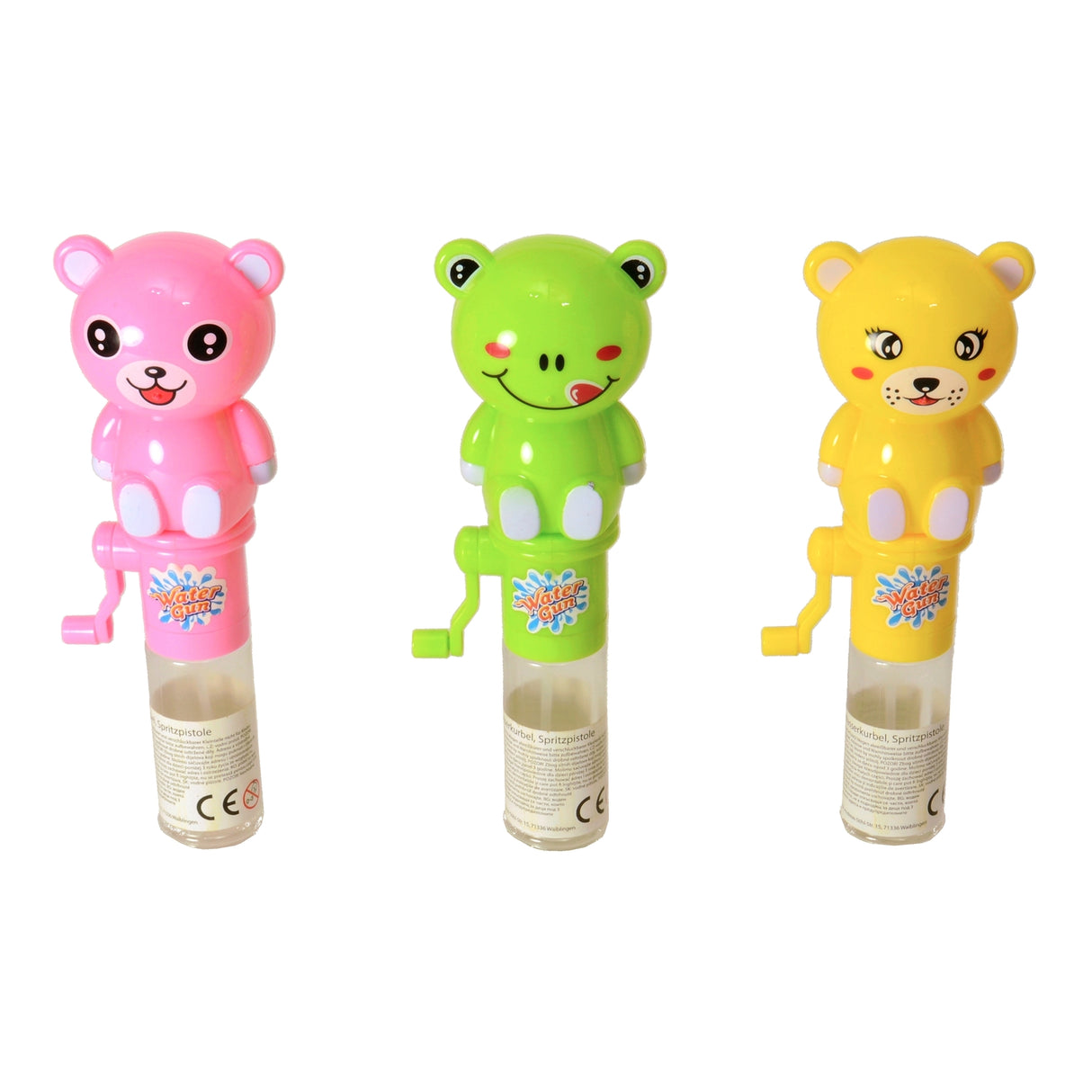Kurbel-Bär Wasserpistole in rosa
