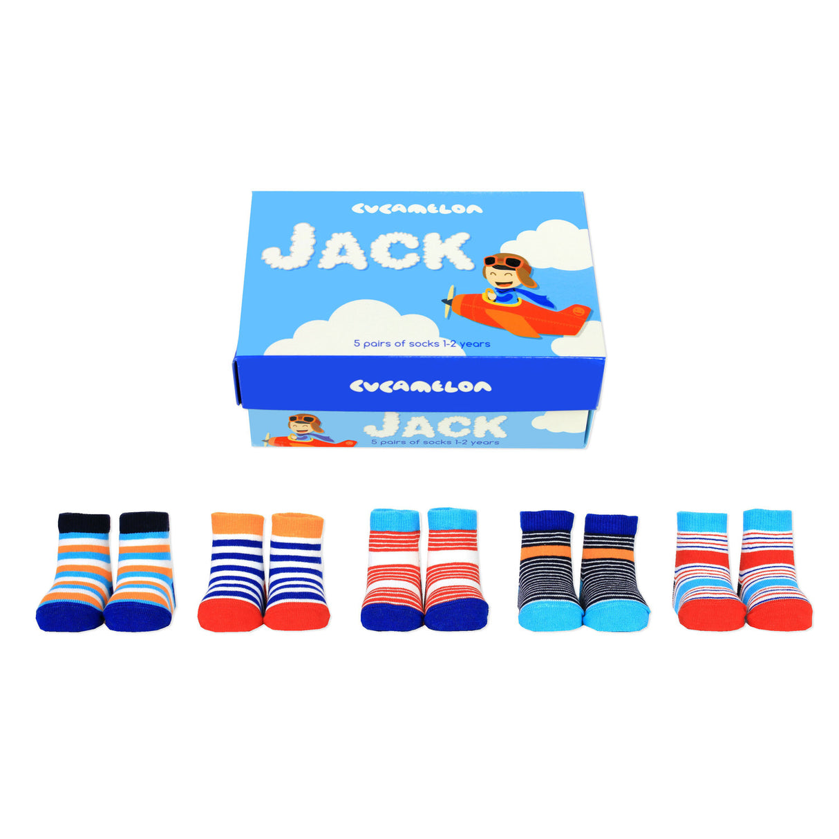 Jack der Pilot Cucamelon Socken für Kleinkinder (5 Paar)