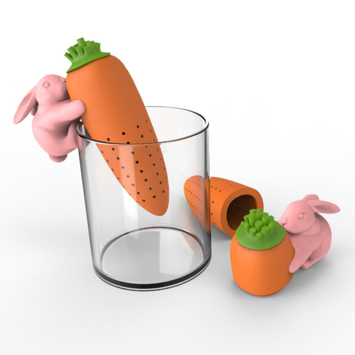 Das Hase und Möhrchen Teesieb aus Silikon
