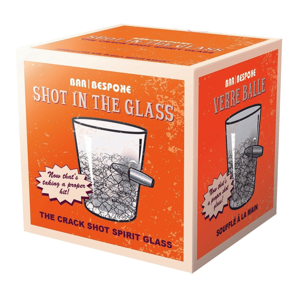 Volltreffer Whiskeyglas mit Patrone im Glas