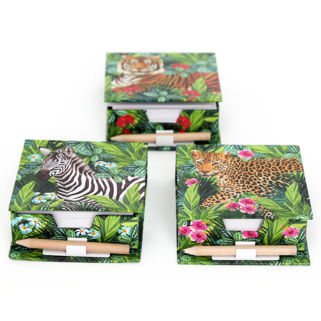 Leopard Notizblock mit Bleistift