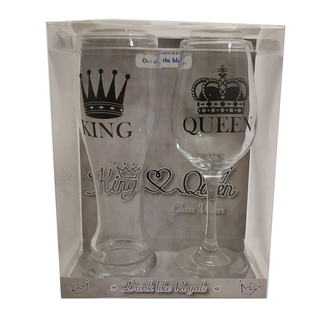 King & Queen Gläser im 2er Set