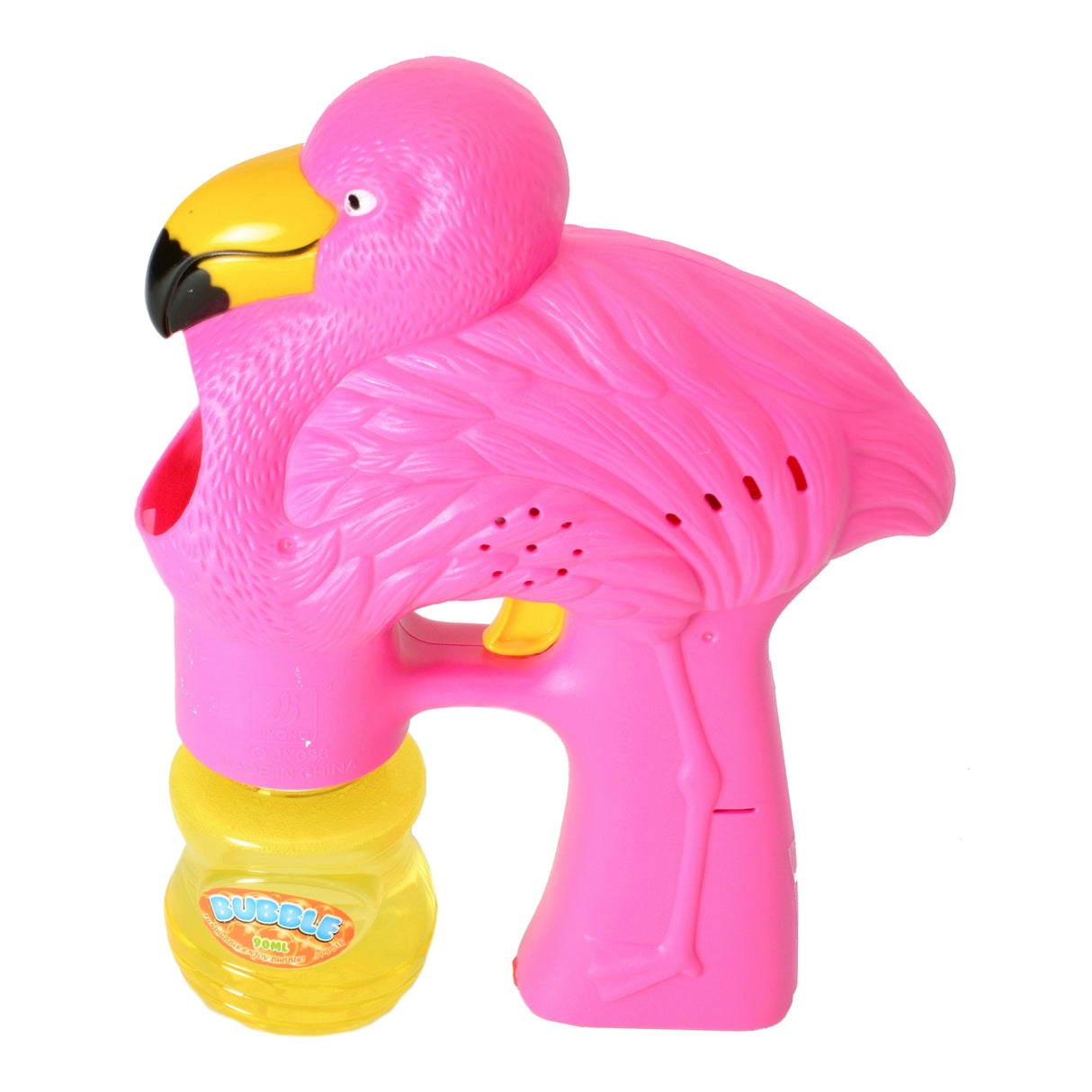 Flamingo Seifenblasenpistole mit Musik und Licht in rosa