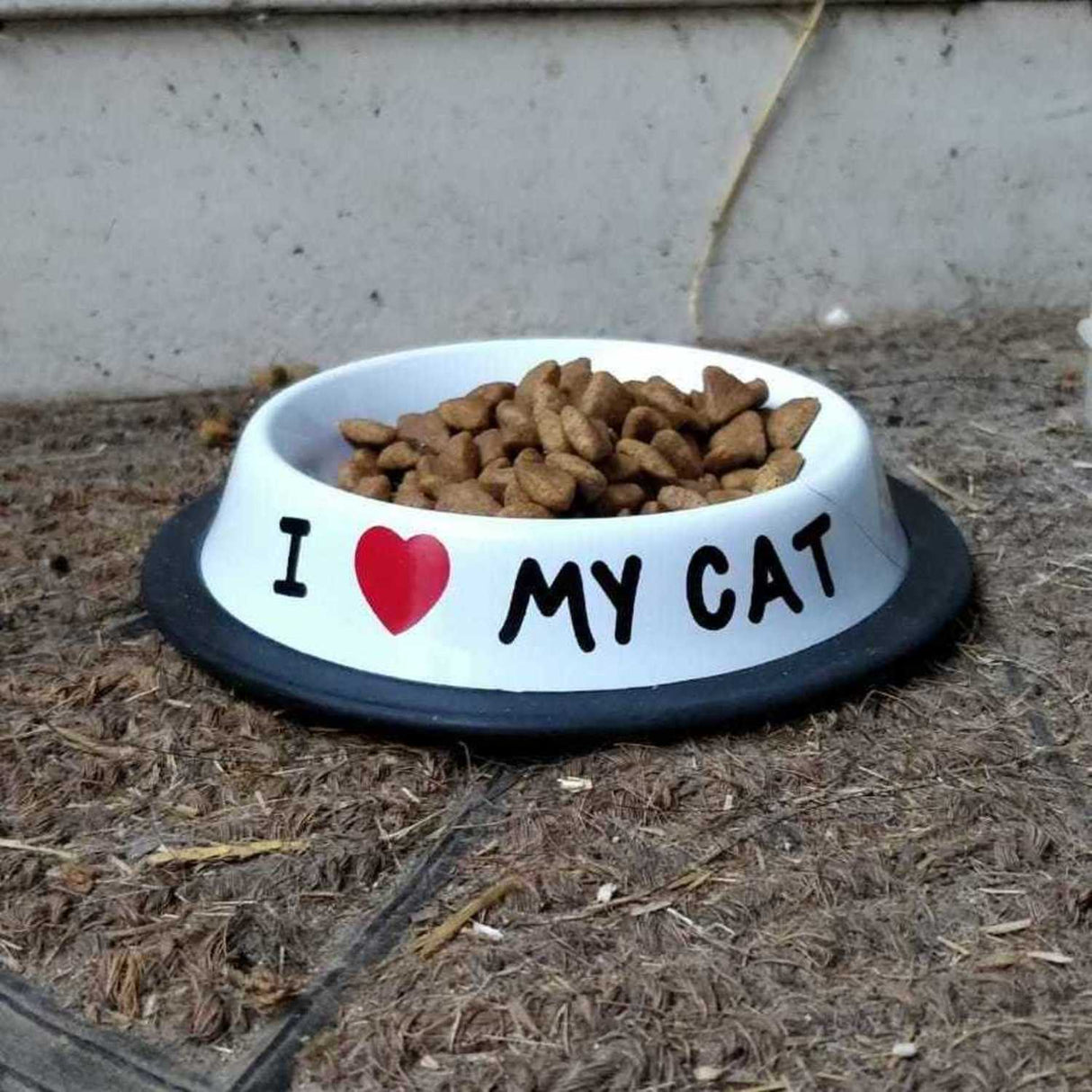 I Love my Cat Futternapf aus Edelstahl