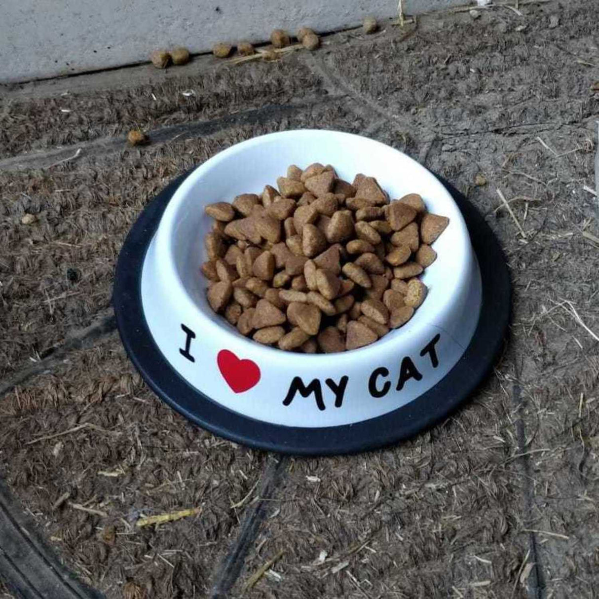 I Love my Cat Futternapf aus Edelstahl