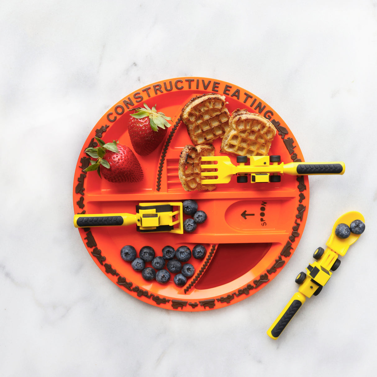 Constructive Eating Baustelle Kinderbesteck Set