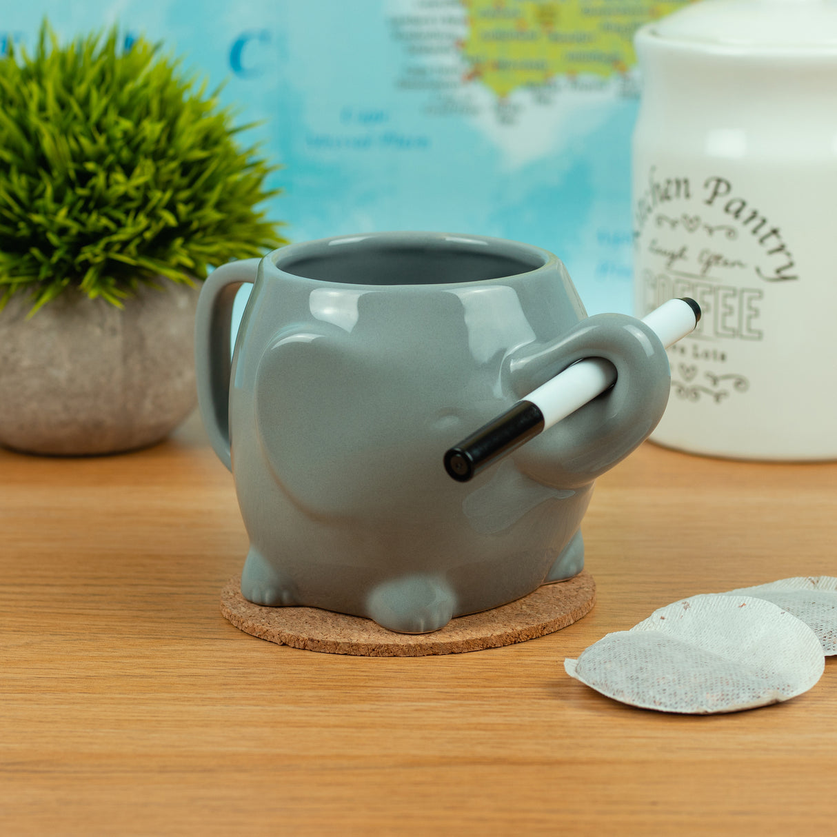 Elefant Memo Kaffeebecher mit Stift